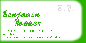 benjamin nopper business card